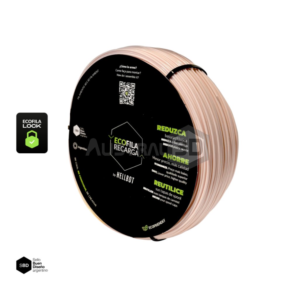 Filamento 3D RECARGA LOCK PLA 1.75 Hellbot 1kg PIEL