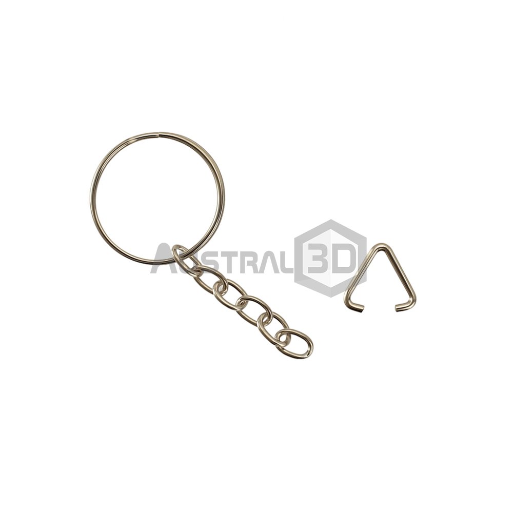 Argollas Llavero Sin Fin + Cadena + Argolla Unión TRIANGULO X 10