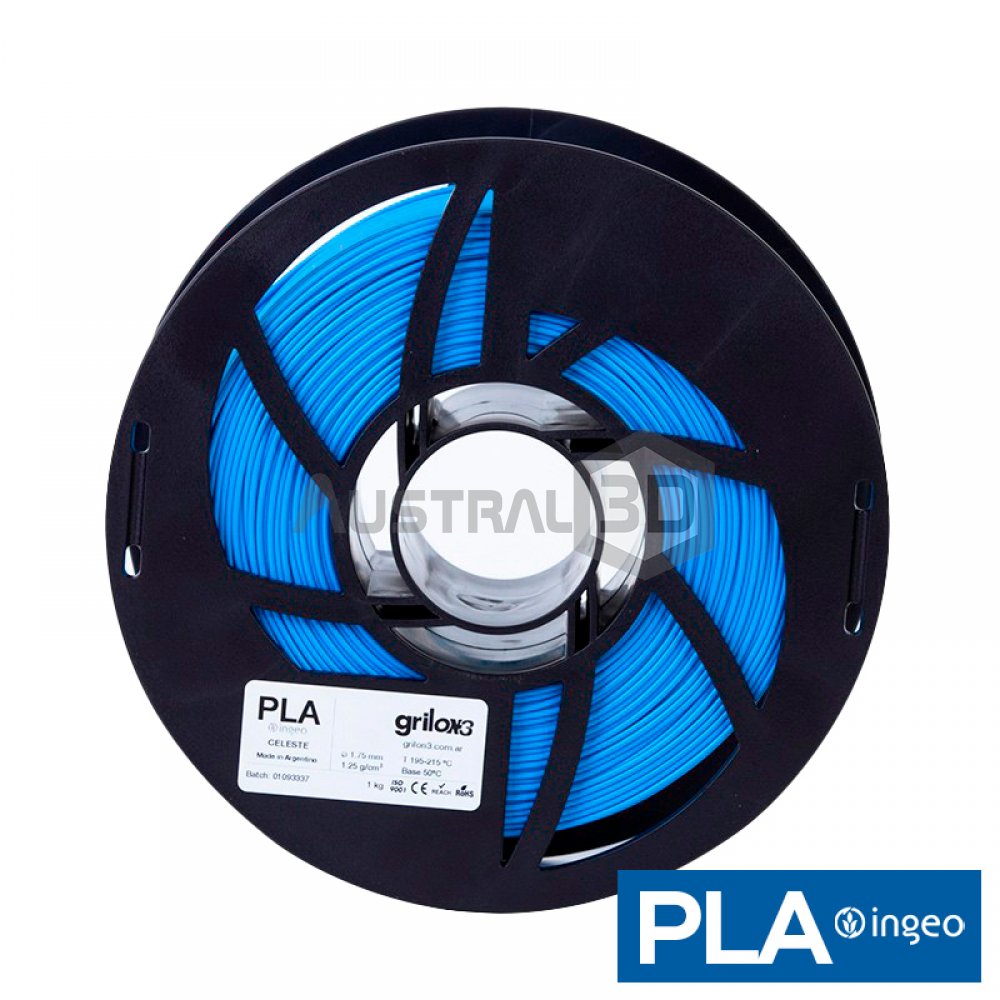 Filamento Grilon3 PLA 1.75mm CELESTE 1kg