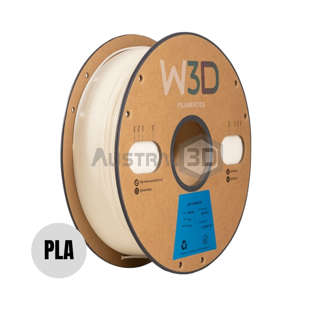 Filamento PLA+ W3D 1kg BLANCO