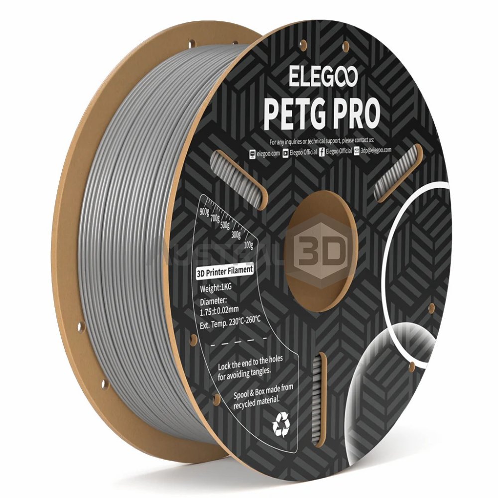 Filamento 3D ELEGOO PETG PRO 1.75mm 1kg GRIS