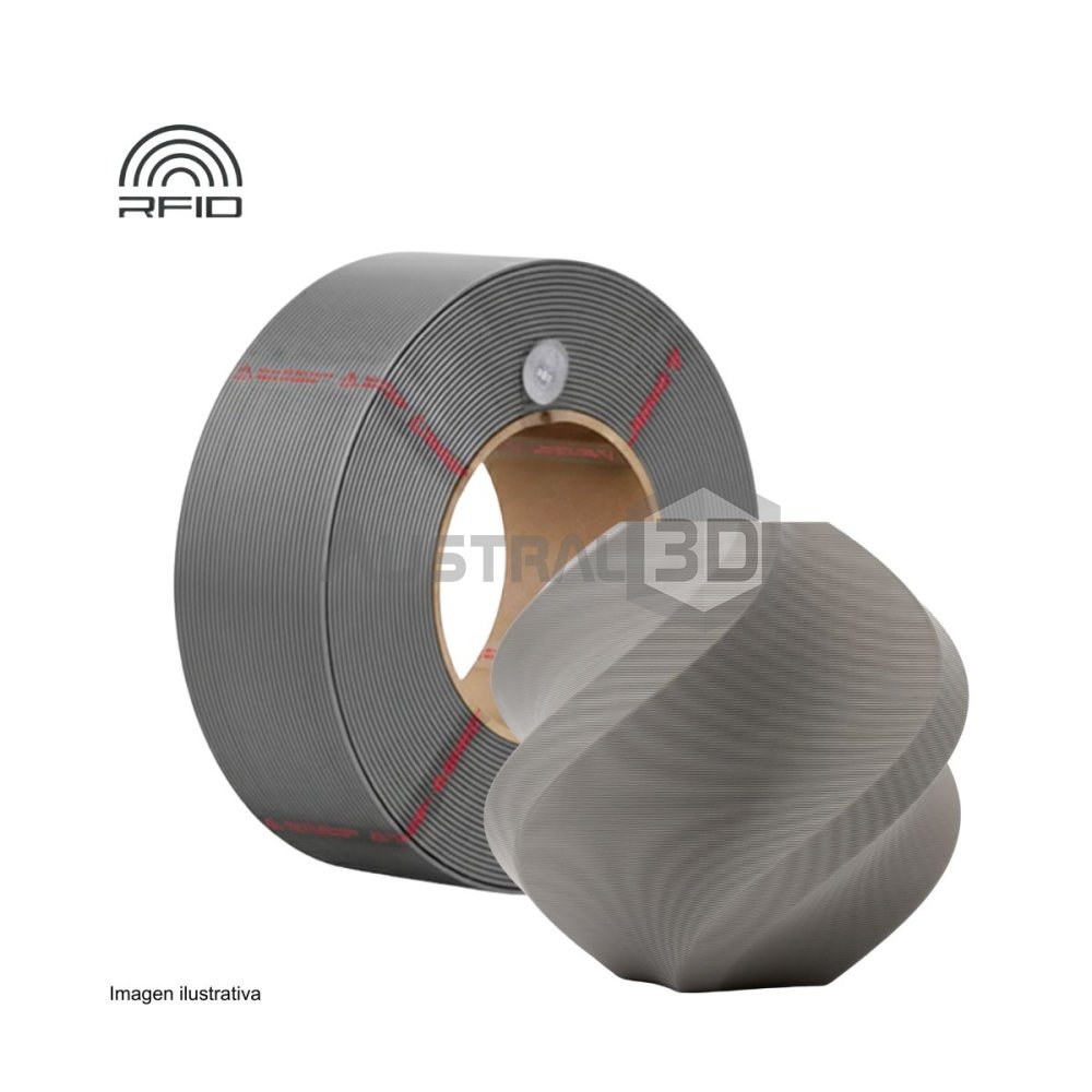 Filamento 3D PLA basic RECARGA BAMBULAB 1.75Mm 1Kg GRIS