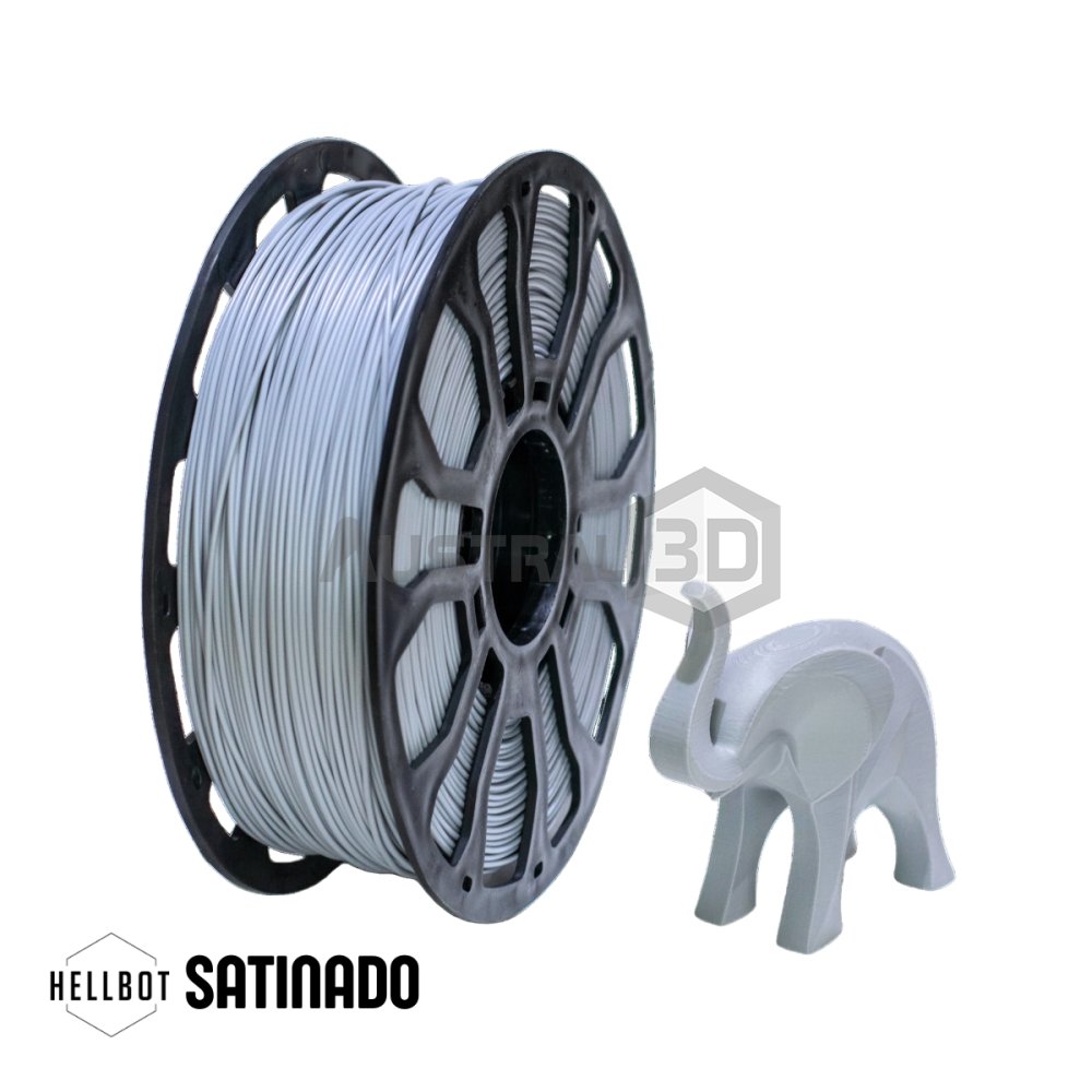 Filamento 3D ECOFILA LOCK PLA SATINADO 1.75 Hellbot 1kg GRIS
