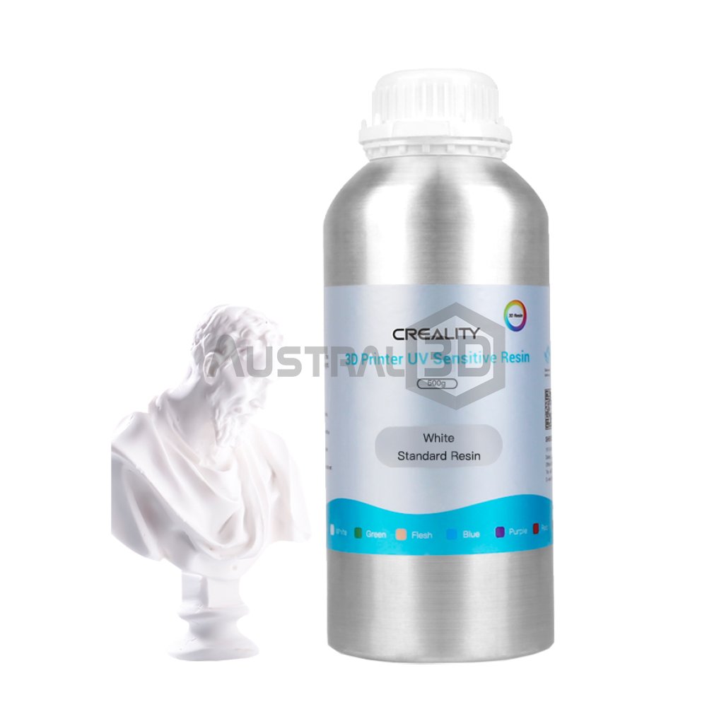 Resina Creality estandar DURA BLANCO Botella Aluminio 500g