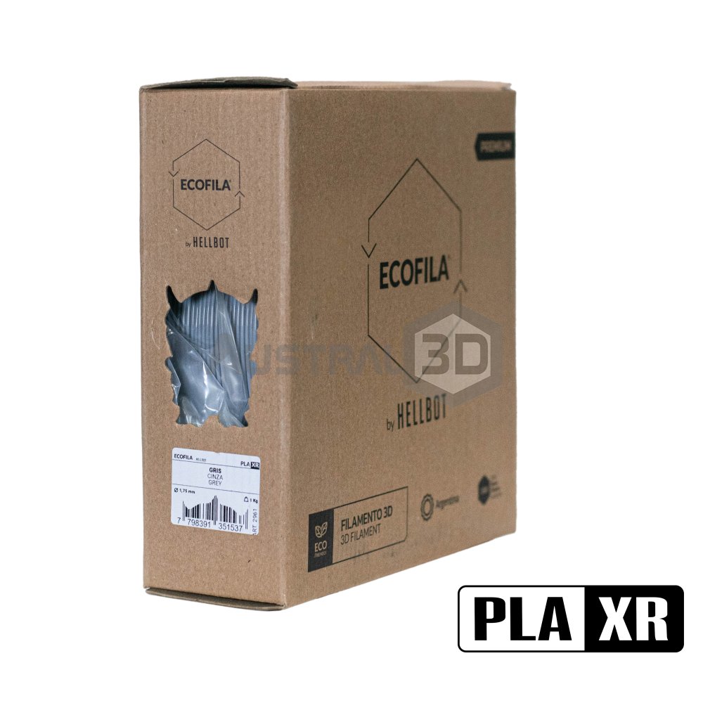 Filamento 3D Hellbot ECOFILA PLA XR Extra Resistencia 1.75 x1KG GRIS