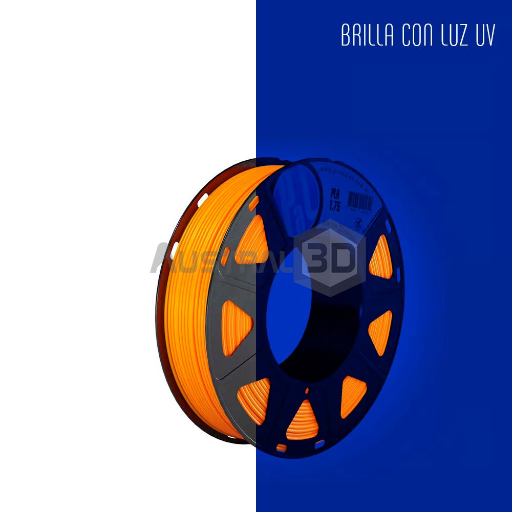 Filamento 3D Printalot 1.75mm 250g PLA NARANJA Fluorescente