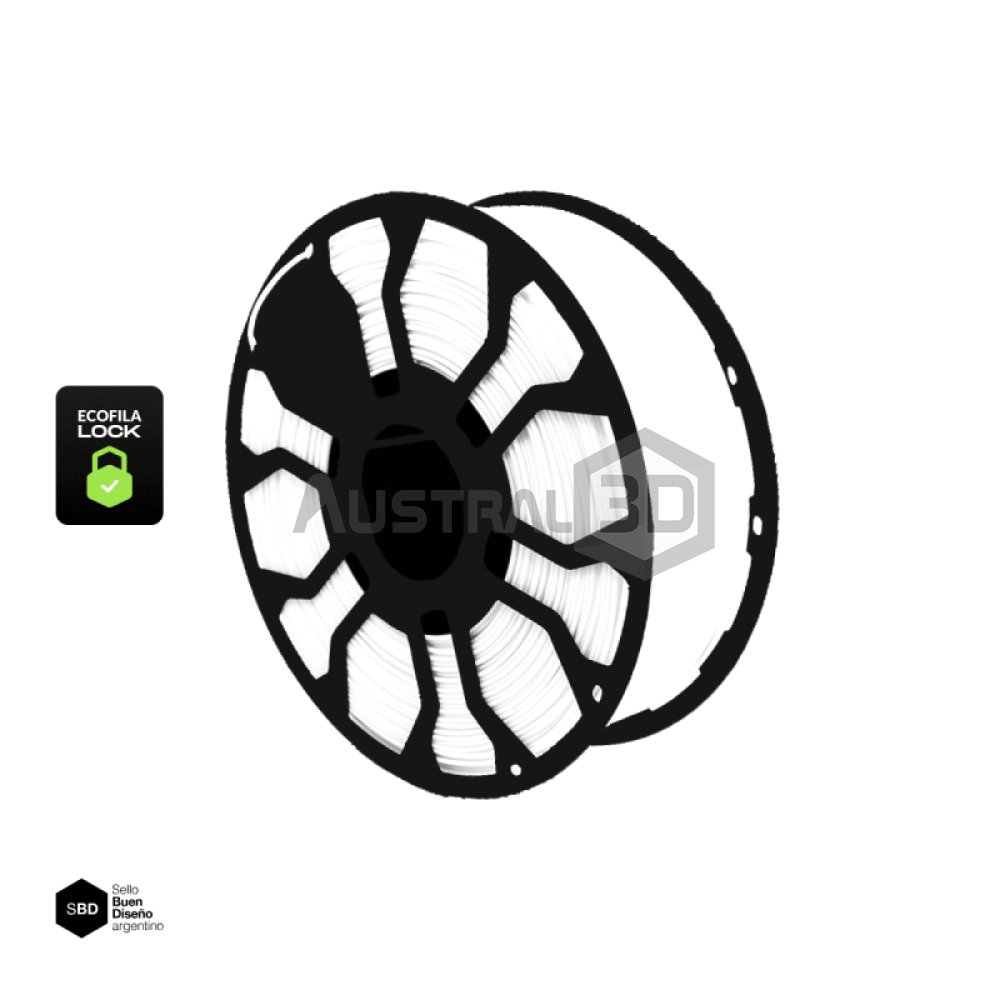 Filamento 3D LOCK PLA 1.75 Hellbot 1kg BLANCO INTENSO
