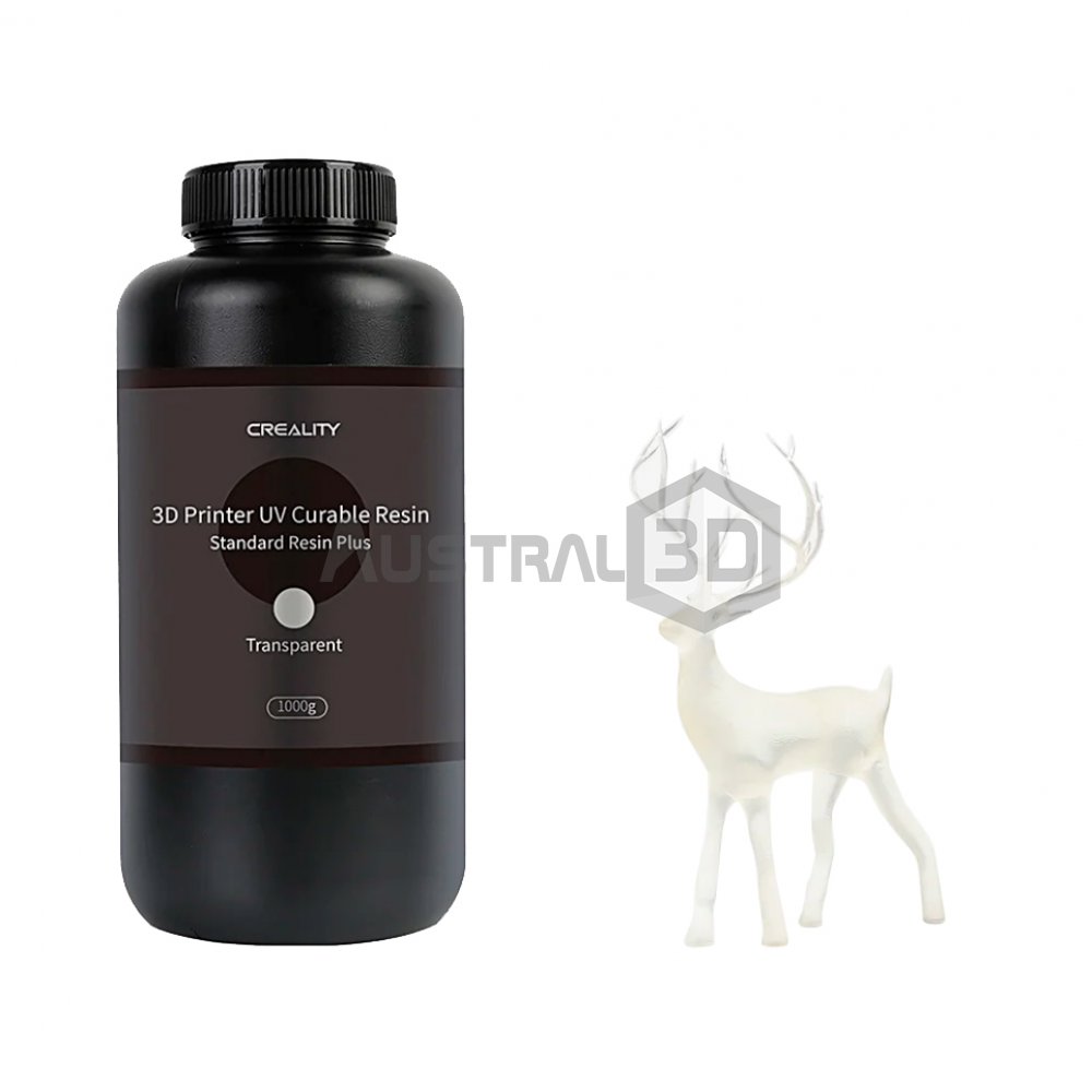 Resina Creality Dura TRANSPARENTE Plus 1kg Botella Plastica