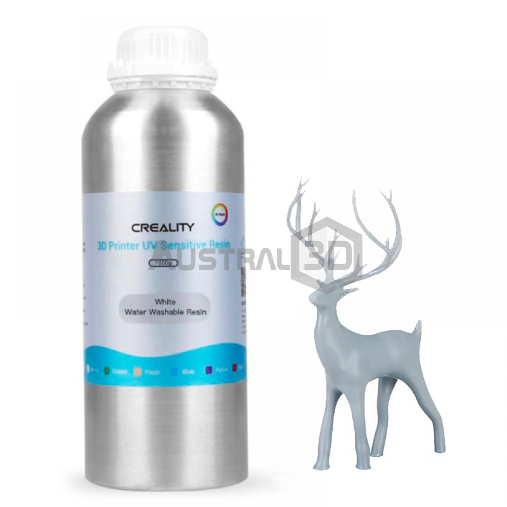 Resina Creality Lavable al Agua gris 500g Botella plástica
