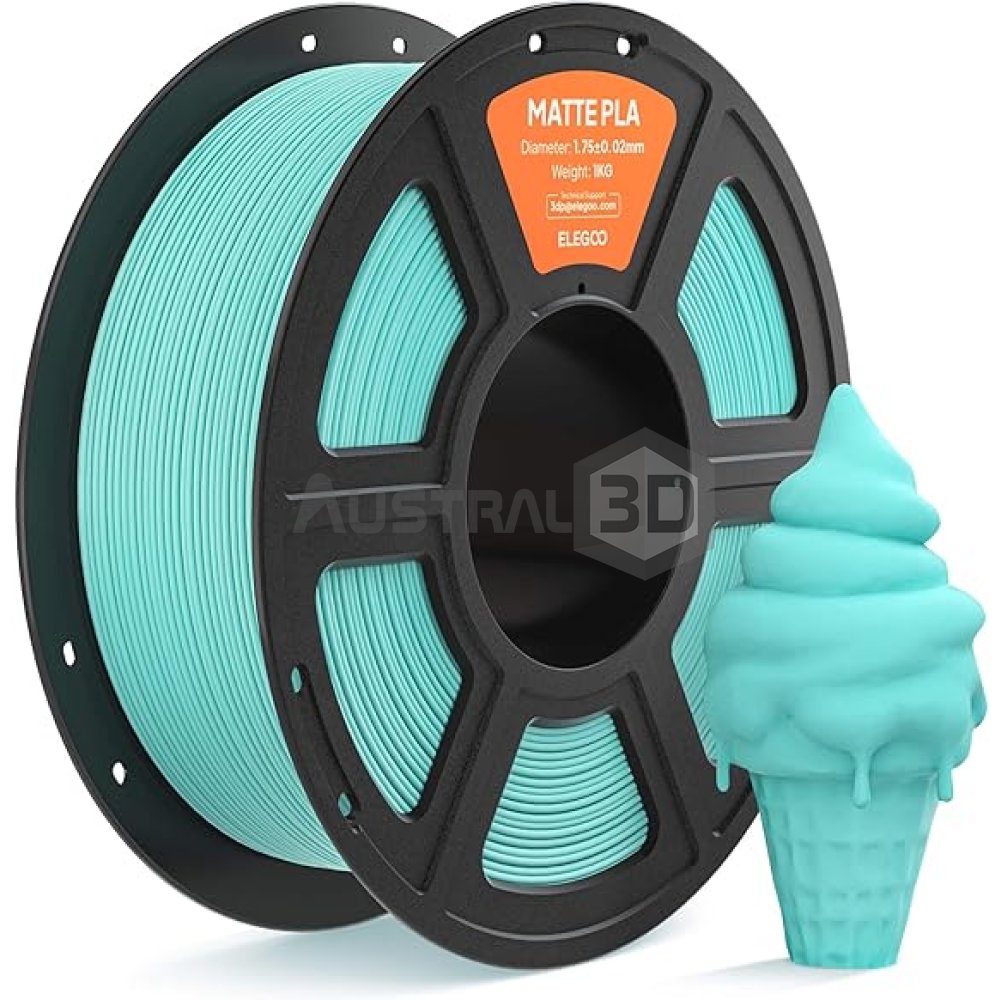 Filamento 3D ELEGOO PLA MATE 1kg 1.75mm VERDE MENTA Bobina Plástica