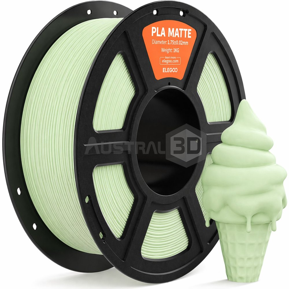 Filamento 3D ELEGOO PLA MATE 1kg 1.75mm VERDE MENTA Bobina Plástica