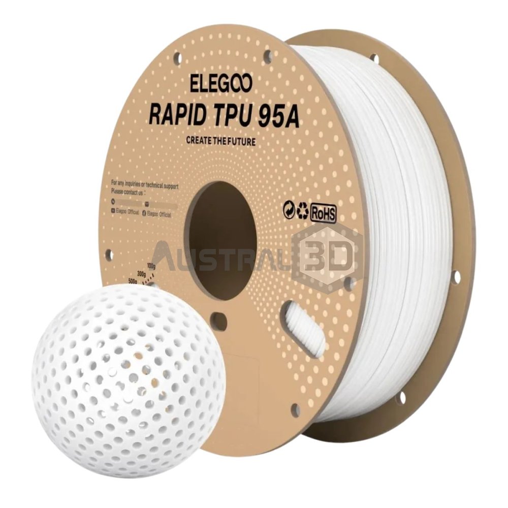 Filamento 3D ELEGOO Rapid TPU 95A 1kg 1.75mm BLANCO