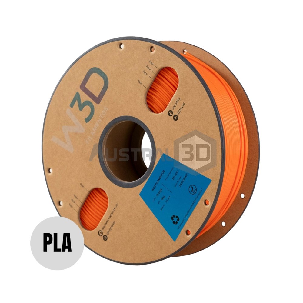 Filamento PLA+ W3D 1kg NARANJA